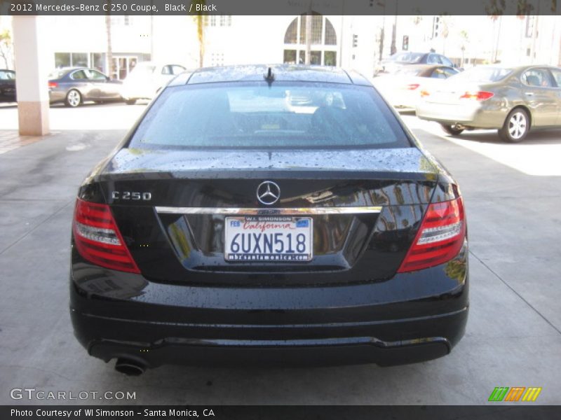 Black / Black 2012 Mercedes-Benz C 250 Coupe