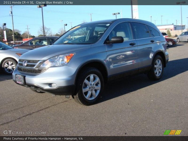Glacier Blue Metallic / Gray 2011 Honda CR-V SE