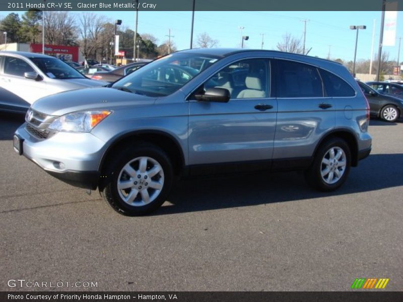 Glacier Blue Metallic / Gray 2011 Honda CR-V SE