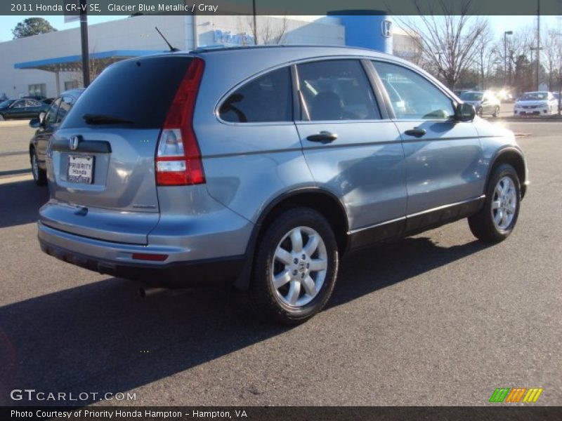 Glacier Blue Metallic / Gray 2011 Honda CR-V SE