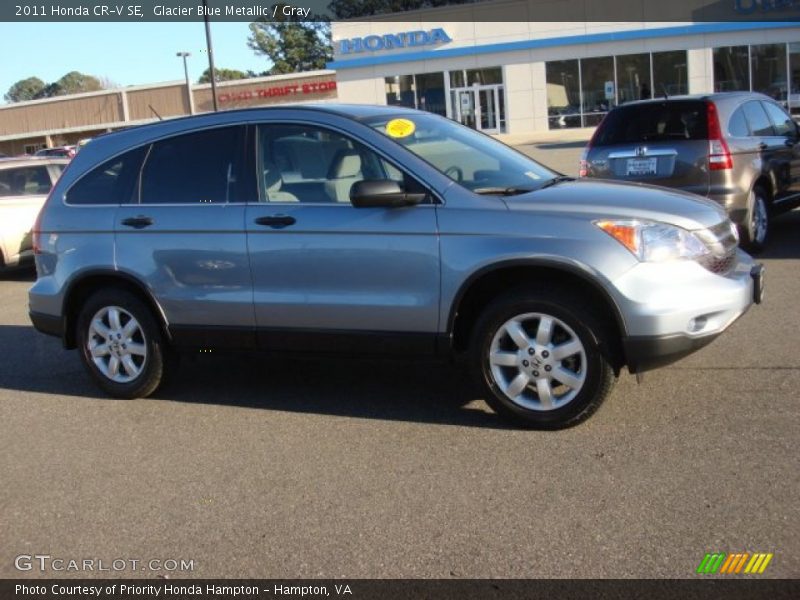 Glacier Blue Metallic / Gray 2011 Honda CR-V SE