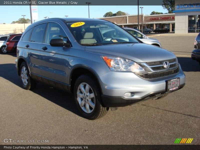 Glacier Blue Metallic / Gray 2011 Honda CR-V SE