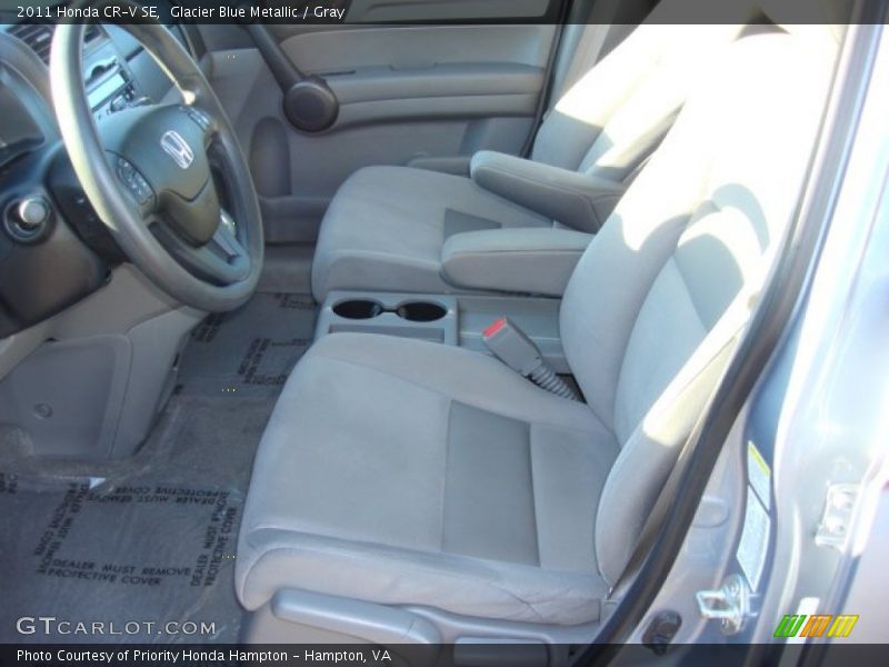 Glacier Blue Metallic / Gray 2011 Honda CR-V SE