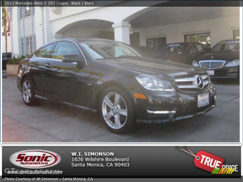 Black / Black 2012 Mercedes-Benz C 250 Coupe