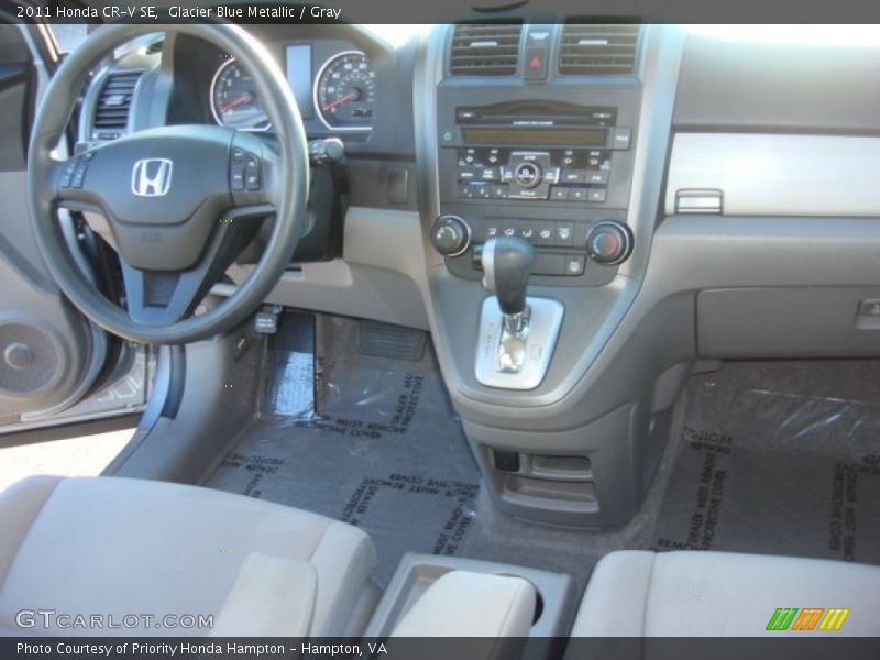 Glacier Blue Metallic / Gray 2011 Honda CR-V SE