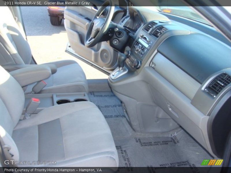 Glacier Blue Metallic / Gray 2011 Honda CR-V SE
