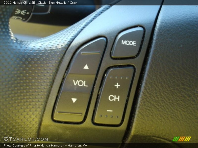 Glacier Blue Metallic / Gray 2011 Honda CR-V SE