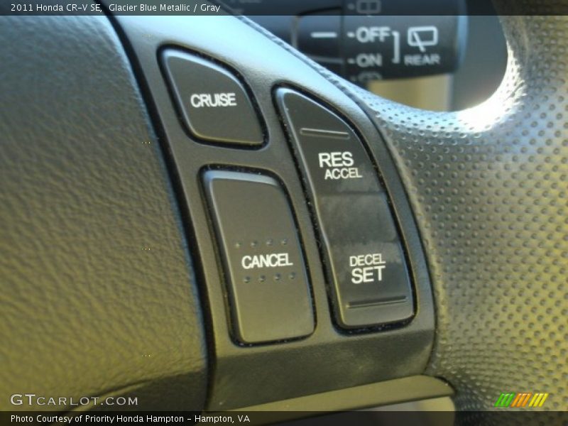 Glacier Blue Metallic / Gray 2011 Honda CR-V SE