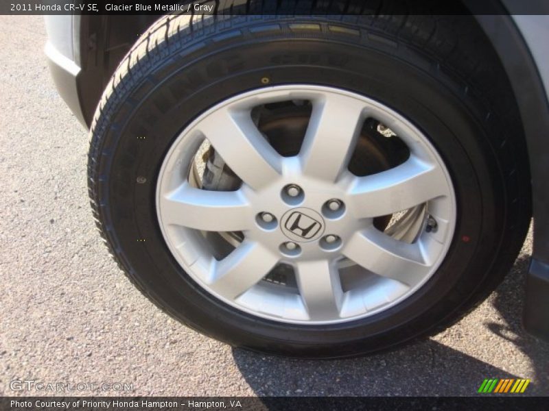 Glacier Blue Metallic / Gray 2011 Honda CR-V SE