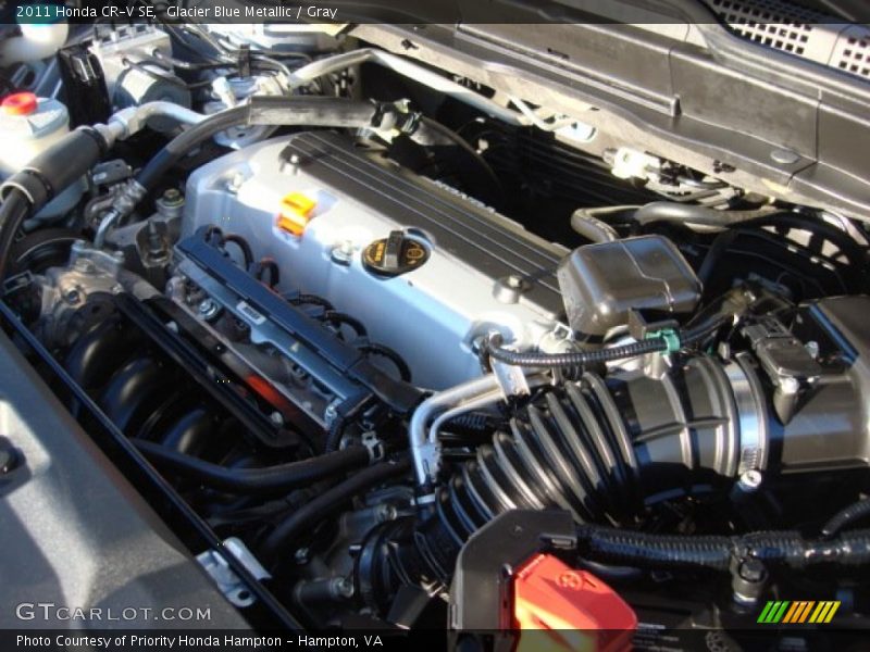 Glacier Blue Metallic / Gray 2011 Honda CR-V SE