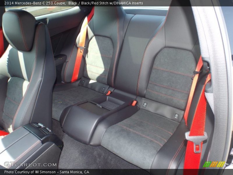 Black / Black/Red Stitch w/DINAMICA Inserts 2014 Mercedes-Benz C 250 Coupe