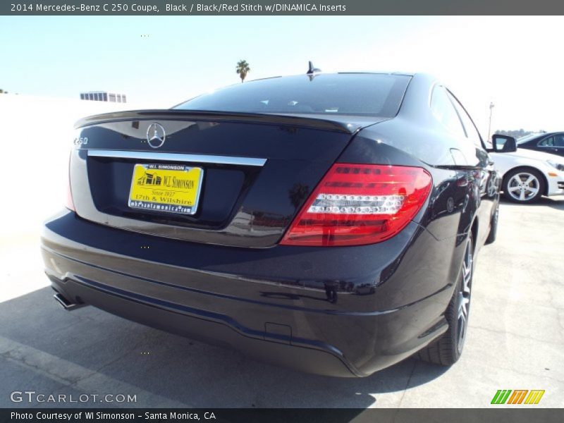 Black / Black/Red Stitch w/DINAMICA Inserts 2014 Mercedes-Benz C 250 Coupe