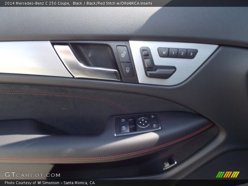 Black / Black/Red Stitch w/DINAMICA Inserts 2014 Mercedes-Benz C 250 Coupe