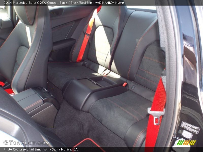 Black / Black/Red Stitch w/DINAMICA Inserts 2014 Mercedes-Benz C 250 Coupe
