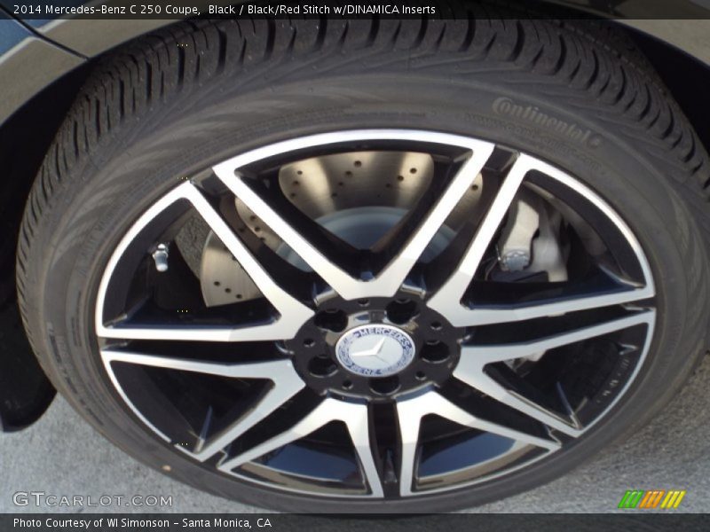 Black / Black/Red Stitch w/DINAMICA Inserts 2014 Mercedes-Benz C 250 Coupe