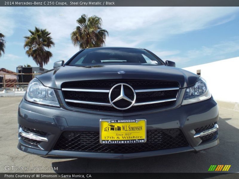 Steel Grey Metallic / Black 2014 Mercedes-Benz C 250 Coupe