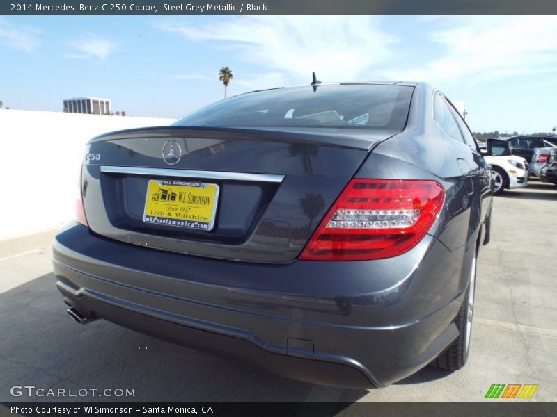Steel Grey Metallic / Black 2014 Mercedes-Benz C 250 Coupe