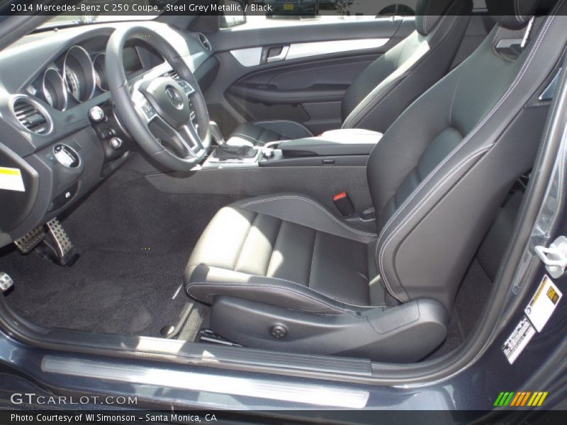 Steel Grey Metallic / Black 2014 Mercedes-Benz C 250 Coupe