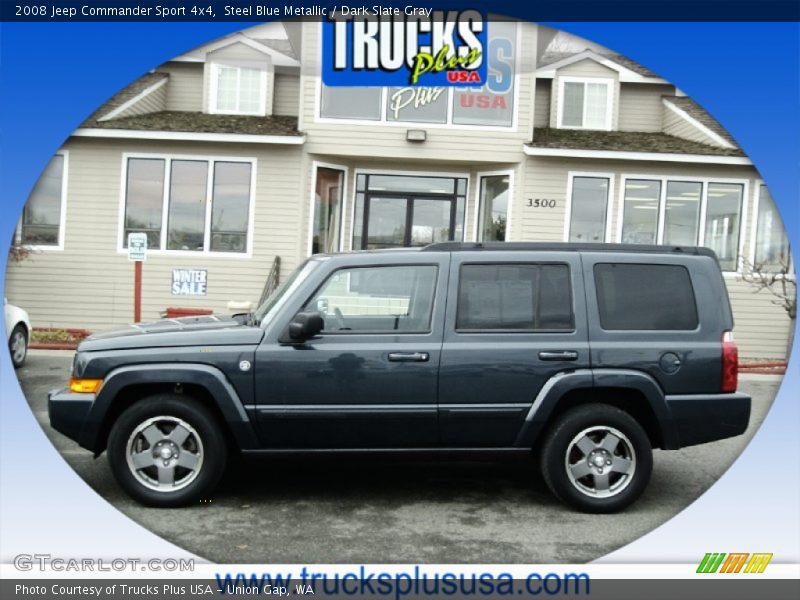 Steel Blue Metallic / Dark Slate Gray 2008 Jeep Commander Sport 4x4