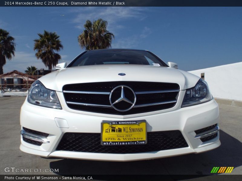 Diamond White Metallic / Black 2014 Mercedes-Benz C 250 Coupe