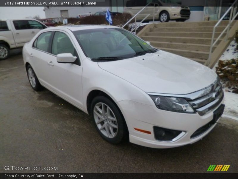 White Suede / Camel 2012 Ford Fusion SEL V6 AWD