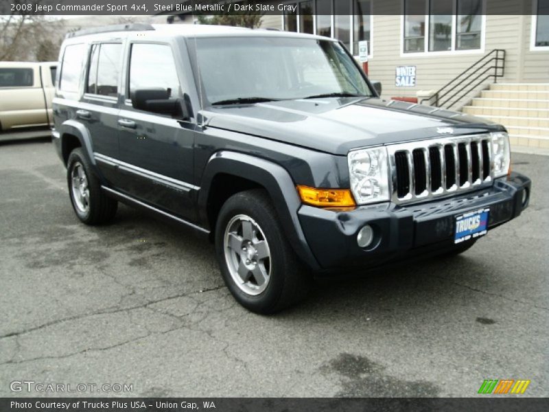 Steel Blue Metallic / Dark Slate Gray 2008 Jeep Commander Sport 4x4