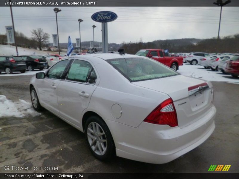 White Suede / Camel 2012 Ford Fusion SEL V6 AWD