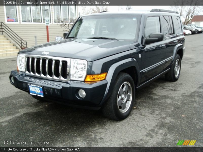 Steel Blue Metallic / Dark Slate Gray 2008 Jeep Commander Sport 4x4