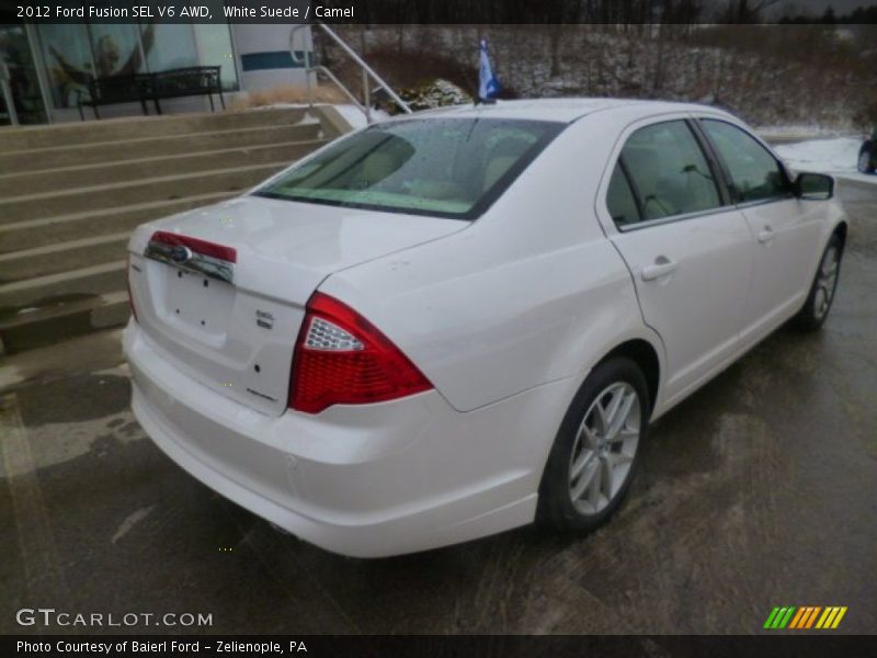 White Suede / Camel 2012 Ford Fusion SEL V6 AWD