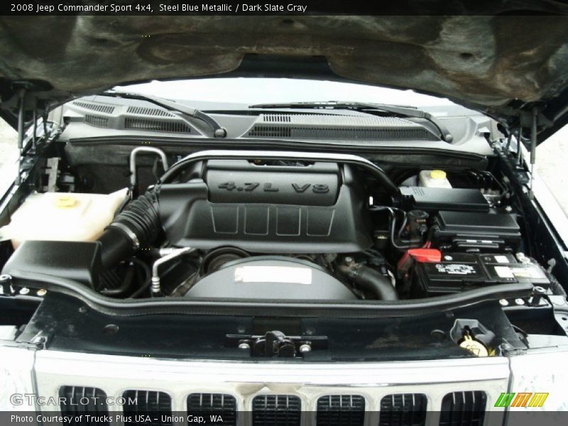 Steel Blue Metallic / Dark Slate Gray 2008 Jeep Commander Sport 4x4