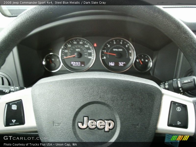 Steel Blue Metallic / Dark Slate Gray 2008 Jeep Commander Sport 4x4