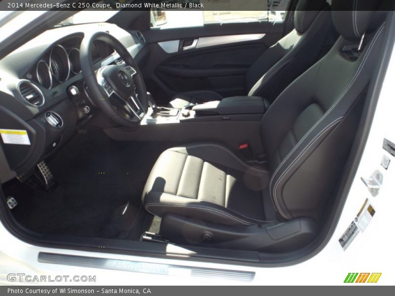 Diamond White Metallic / Black 2014 Mercedes-Benz C 250 Coupe