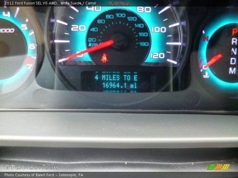 White Suede / Camel 2012 Ford Fusion SEL V6 AWD
