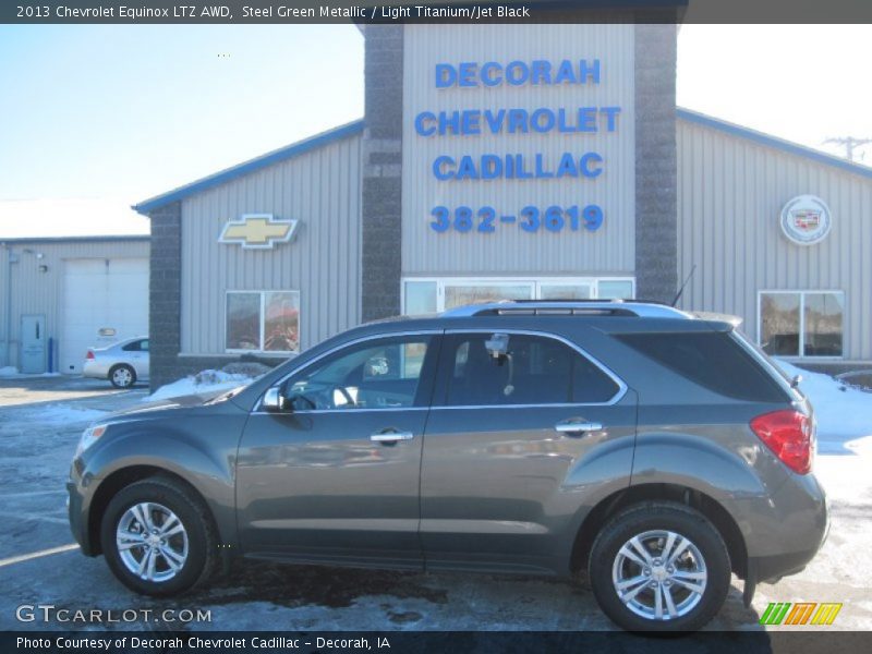Steel Green Metallic / Light Titanium/Jet Black 2013 Chevrolet Equinox LTZ AWD