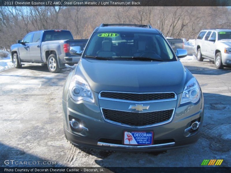 Steel Green Metallic / Light Titanium/Jet Black 2013 Chevrolet Equinox LTZ AWD