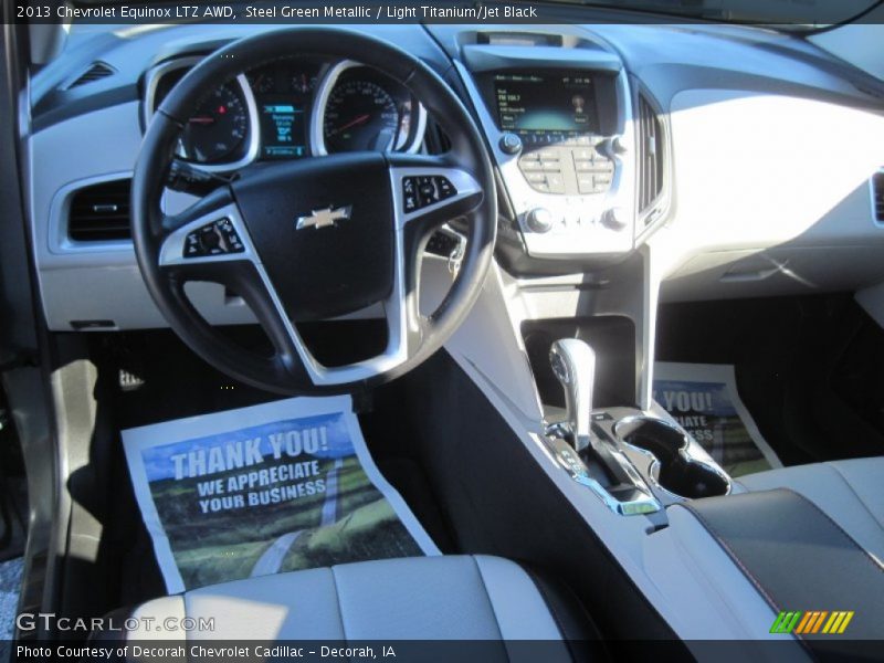 Steel Green Metallic / Light Titanium/Jet Black 2013 Chevrolet Equinox LTZ AWD