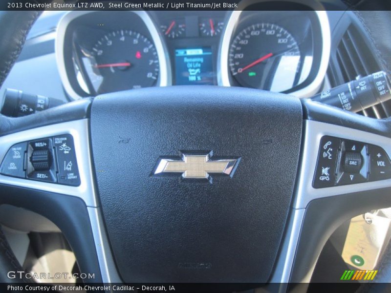 Steel Green Metallic / Light Titanium/Jet Black 2013 Chevrolet Equinox LTZ AWD
