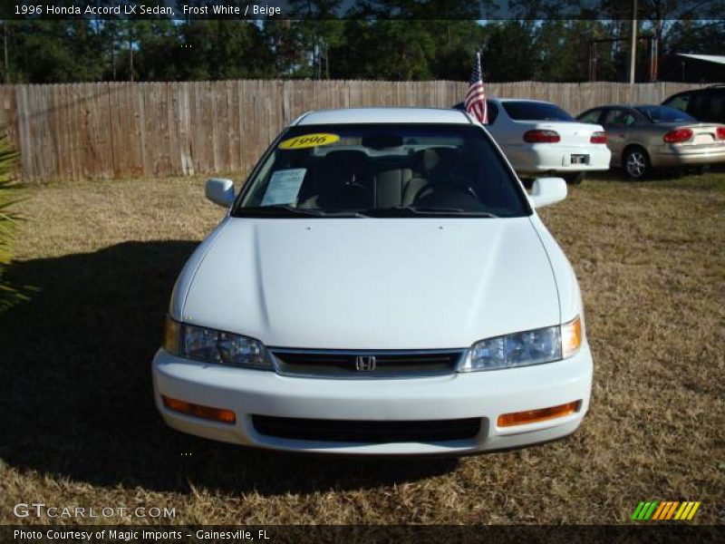 Frost White / Beige 1996 Honda Accord LX Sedan