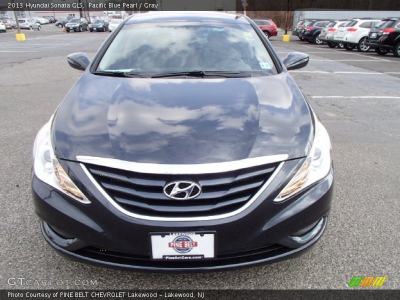 Pacific Blue Pearl / Gray 2013 Hyundai Sonata GLS