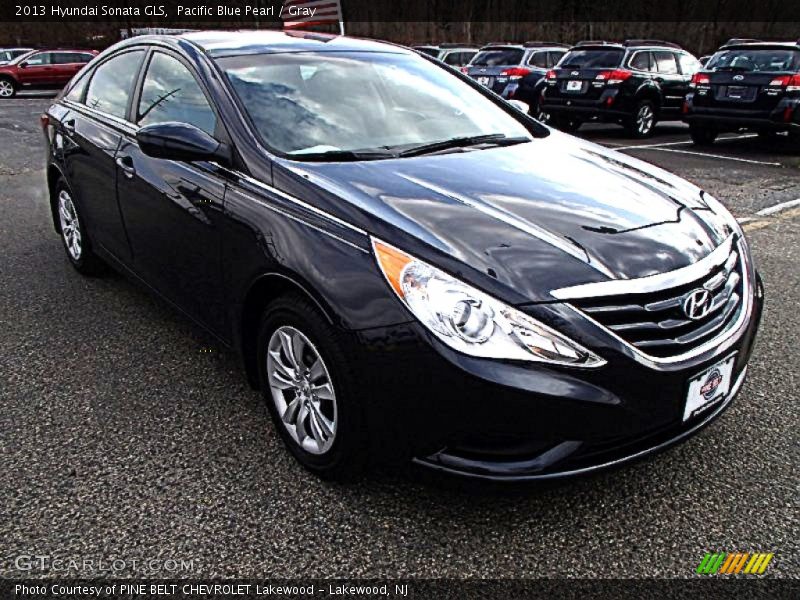 Pacific Blue Pearl / Gray 2013 Hyundai Sonata GLS