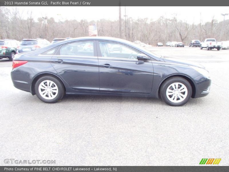 Pacific Blue Pearl / Gray 2013 Hyundai Sonata GLS