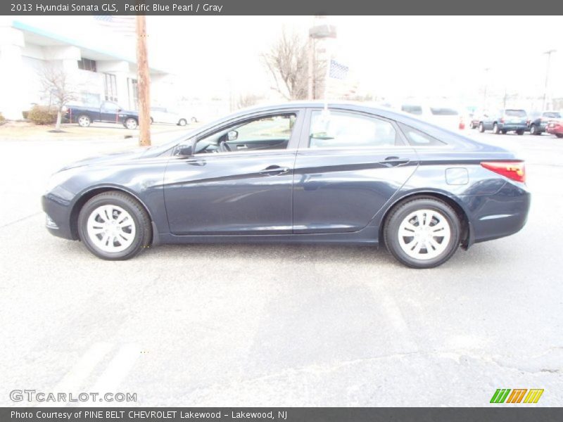 Pacific Blue Pearl / Gray 2013 Hyundai Sonata GLS