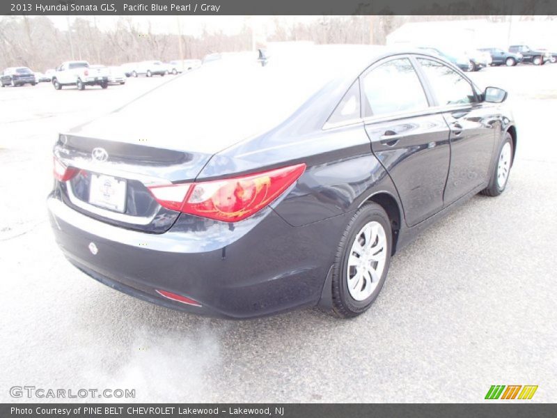 Pacific Blue Pearl / Gray 2013 Hyundai Sonata GLS