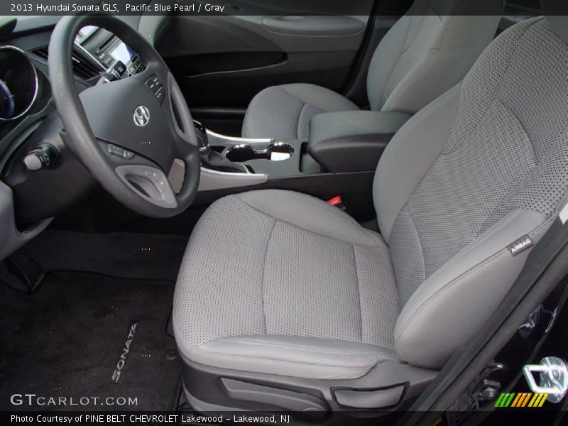 Pacific Blue Pearl / Gray 2013 Hyundai Sonata GLS