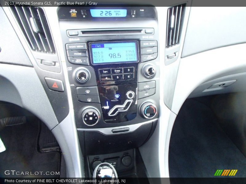 Pacific Blue Pearl / Gray 2013 Hyundai Sonata GLS