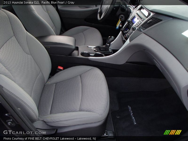 Pacific Blue Pearl / Gray 2013 Hyundai Sonata GLS