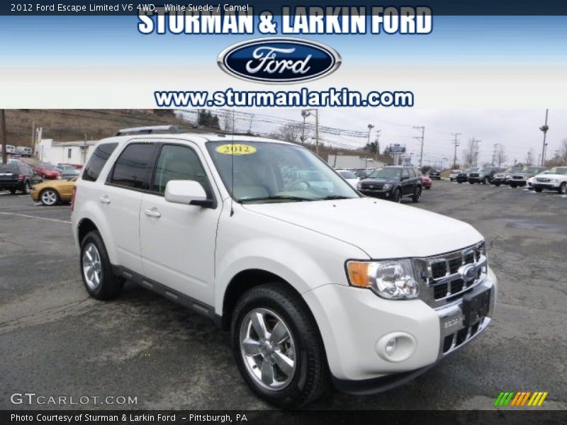 White Suede / Camel 2012 Ford Escape Limited V6 4WD