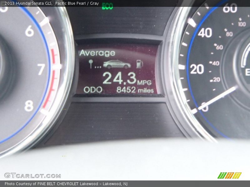 Pacific Blue Pearl / Gray 2013 Hyundai Sonata GLS