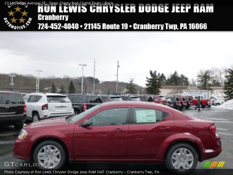 Deep Cherry Red Crystal Pearl / Black 2014 Dodge Avenger SE