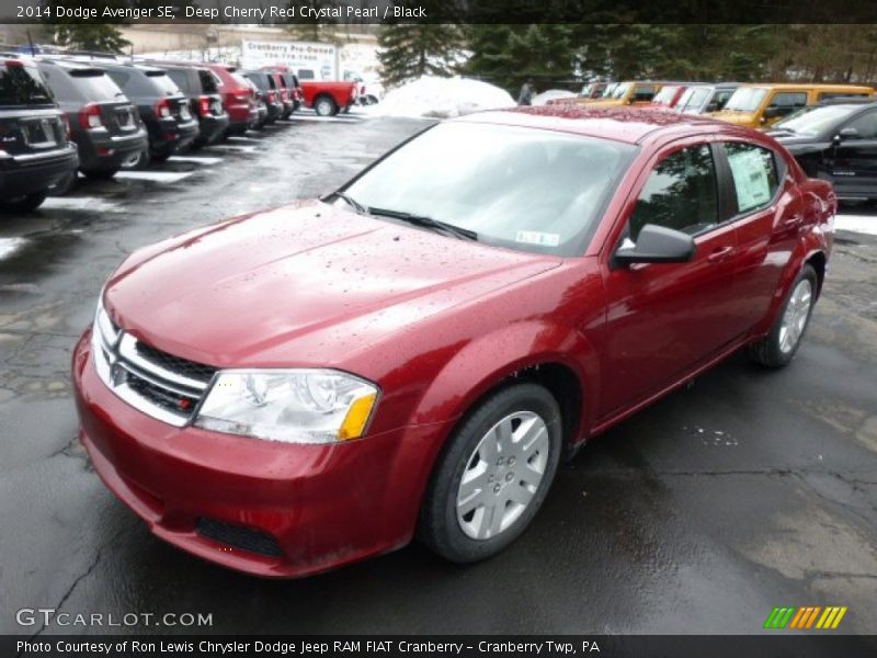 Deep Cherry Red Crystal Pearl / Black 2014 Dodge Avenger SE